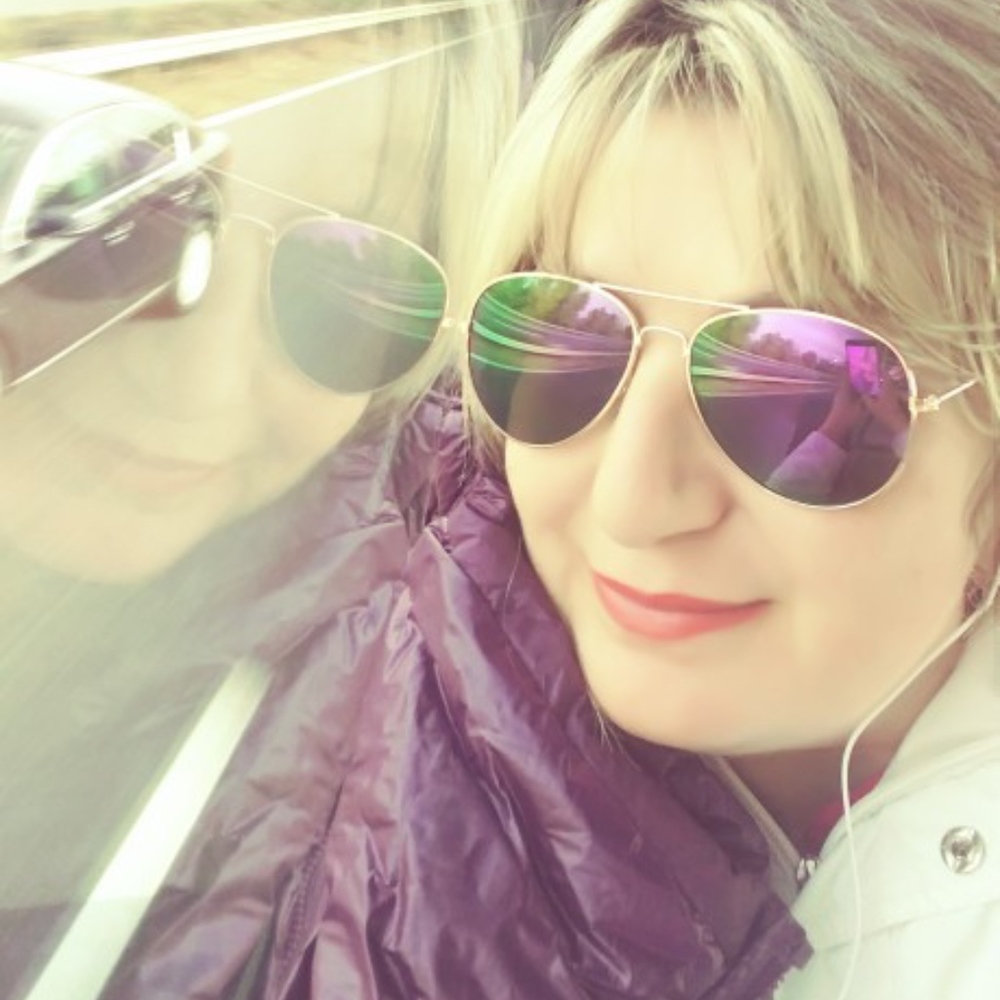 Aviator Reflective Gold Frame Purple Sunglas - Picture 3 of 5